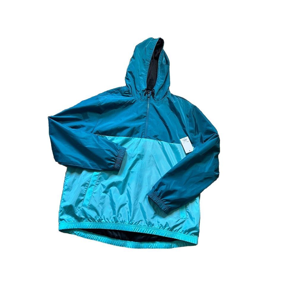 NEW!‎ Tek Gear Mens Half Zip Windbreaker ~ Teal ~ Size XL ~Long Sleeve